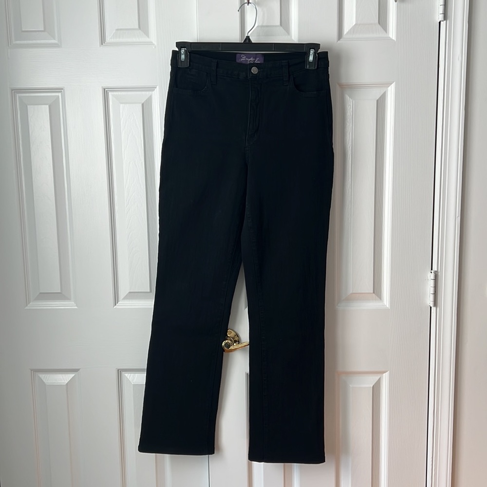 Not Your Daughters Jeans black straight leg jeans.